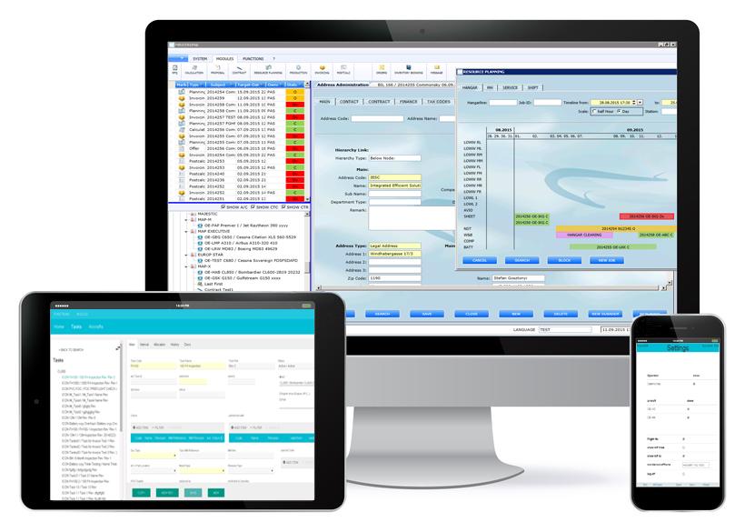 MROTRON shown on Monitor, Tablet and Smartphone